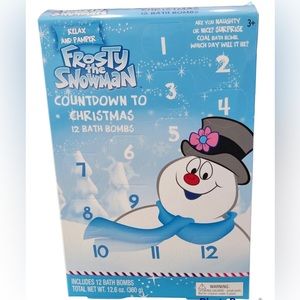 Frosty the Snowman Countdown to Christmas 12 Bath Bombs Surprise Coal